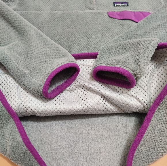 Patagonia Re-Tool Snap-T Pullover Polartec Thermal Pro Gray/purple L - Picture 8 of 10